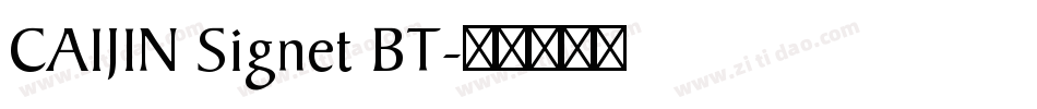 CAIJIN Signet BT字体转换